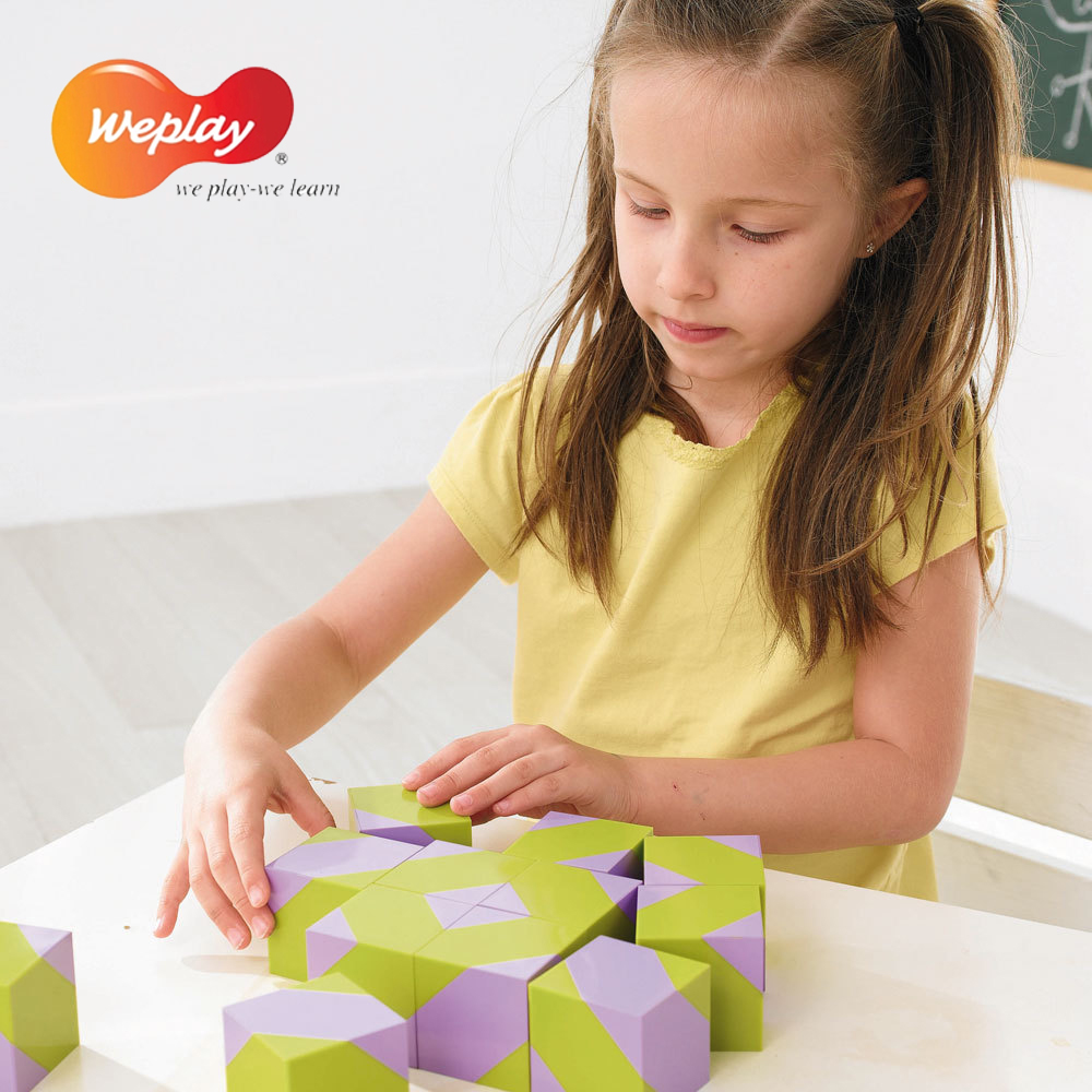 进口台湾weplay 梦幻森林积木 幼儿早教儿童玩具感统训练塑料拼搭