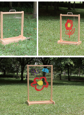 贝思德masterkidz 桌面站立式多功能涂鸦板 亚克力画架儿童绘画板