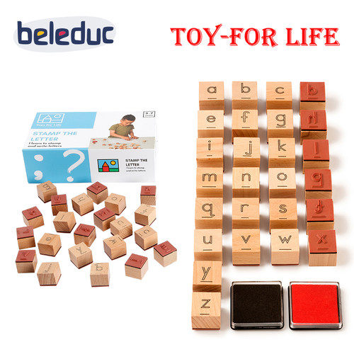 贝乐多Toy-for life 字母印章 儿童益智玩具幼儿早教精细动作训练