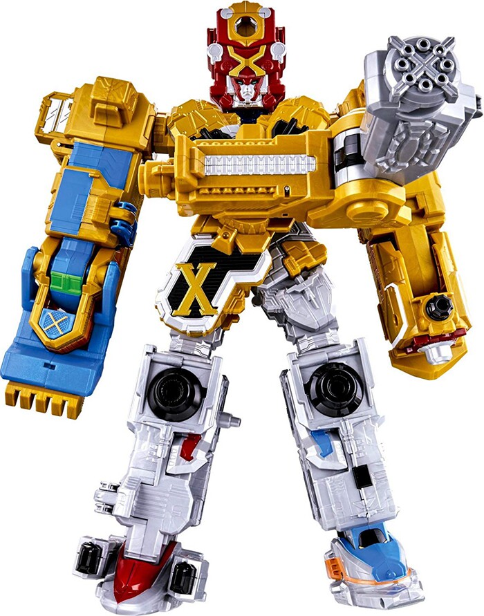 热血玩具模型手办 快盗战队vs警察战队 巡逻x 金银 x帝王合体