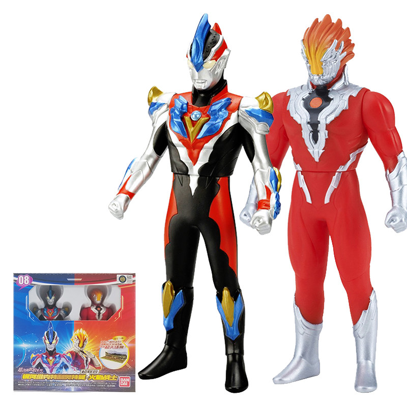 热血玩具模型手办 奥特曼 银河维克特利vs火焰骑士 软胶 可动人偶