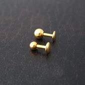 史上好难寻短杆钛钢耳骨钉小耳朵钉4MM长度不褪色 饰品圆球精致