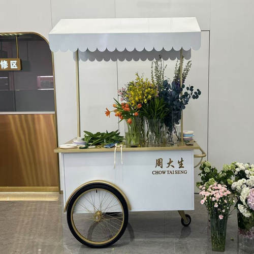 网红花车摆摊餐车铁艺户