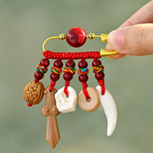 别针婴儿狗牙桃核剑平安桃木挂件邪外出身吓惊防压符辟驱护宝宝保