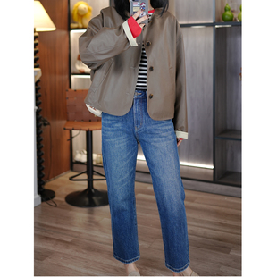 靴裤 6号衣橱 土耳其丹宁洗水染色小直筒9分牛仔裤 简洁利落舒适