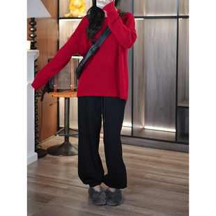 软糯空气感纤维松紧腰宽松束口百搭休闲卫裤 自留强推 6号衣橱