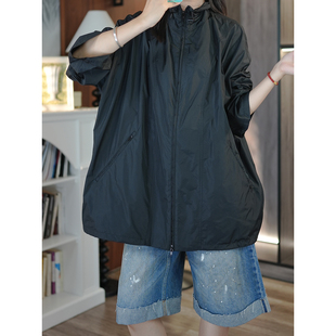 6号衣橱 意大利定织面料拉链立领廓形薄防晒风衣外套OK l松驰酷飒