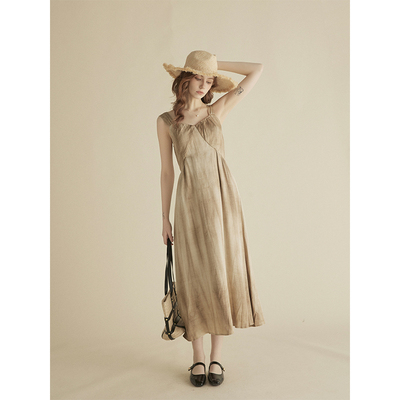 三十三扎染吊带连衣裙