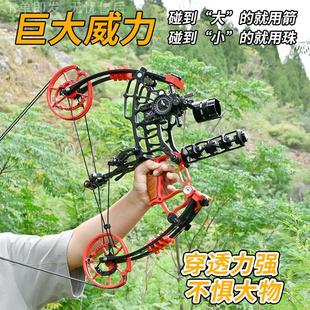 新款恶棍复合滑轮弓射箭钢珠两用弓可调磅数拉距户外射箭器材