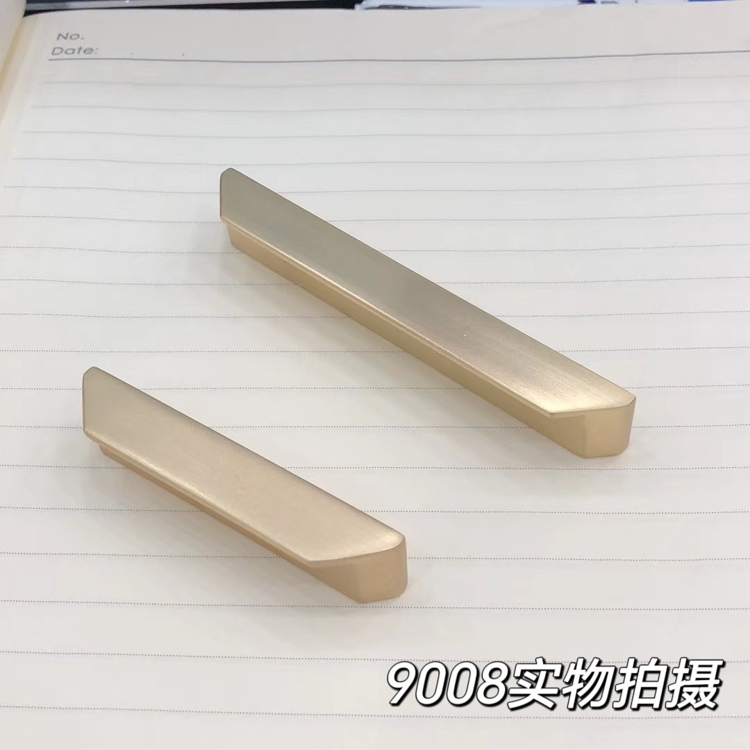 法式书柜酒柜抽屉简约小拉手北欧轻奢铜拉丝珍珠黑柜门柜子门把手