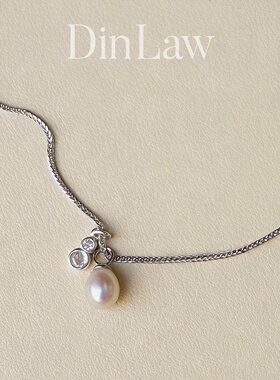 珍珠吊坠葫芦纯银项链