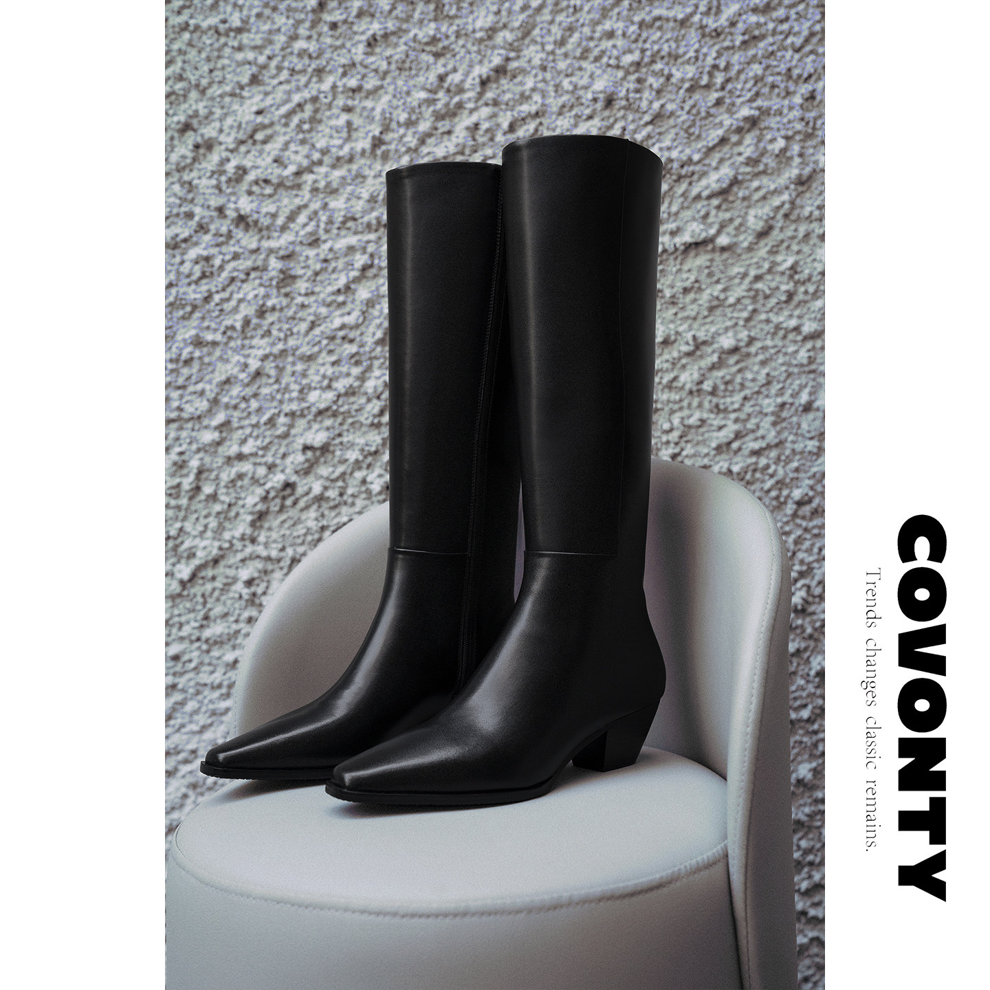 COVONTY「classics」微氧跟 巨好看的靴子显瘦骑士靴女不过膝高筒,女鞋,骑士靴,淘宝优惠券,粉丝福利购,淘宝优惠卷