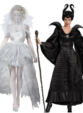 万圣节迪士尼电影后妈茶话会吸血鬼沉睡恶魔毒皇后继母女巫婆服装