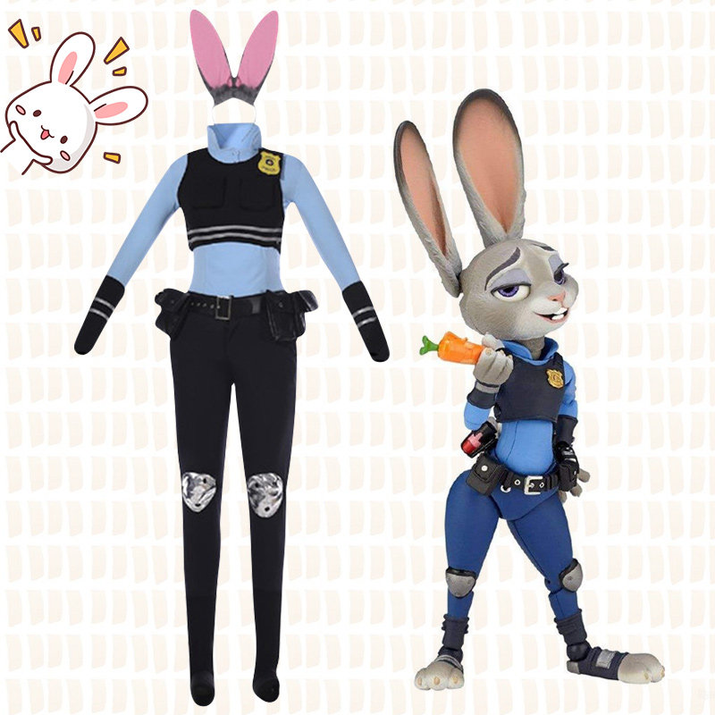 万圣节疯狂动物城兔女郎cosplay角色扮演服装动漫兔朱迪警官制服
