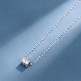 Ожерелье, небольшая дизайнерская брендовая цепочка до ключиц, серебро 925 пробы, тренд сезона, популярно в интернете