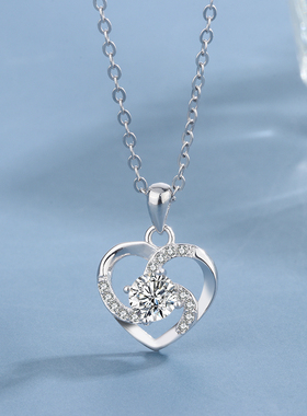 永恒之心玫瑰金小众设计感锁骨链