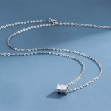 Ожерелье, небольшая дизайнерская брендовая цепочка до ключиц, серебро 925 пробы, тренд сезона, популярно в интернете