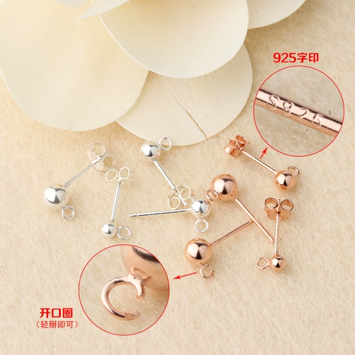 S925, сферические серьги, украшение-шарик, аксессуары ручной работы, ручка, серебро 925 пробы, DIY