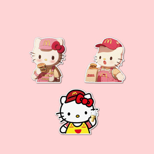 麦门永存汽车贴纸kt麦当劳装饰贴画个性创意可爱防水磁吸反光贴