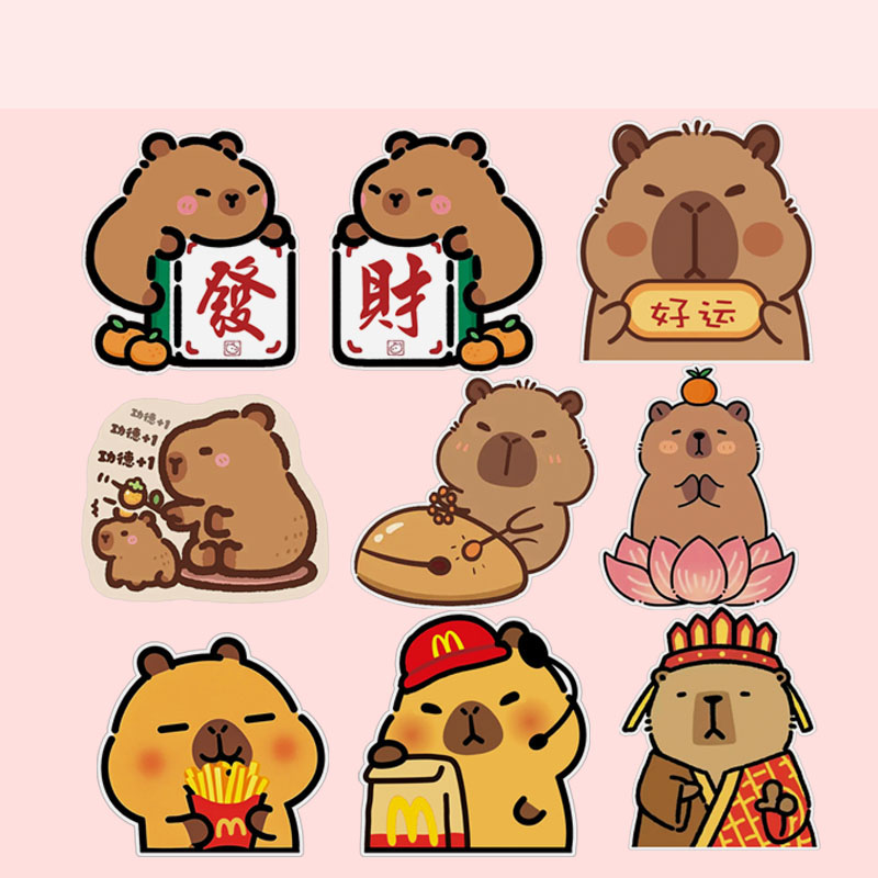 吃苦耐劳海豚麦门卡皮巴拉反光贴