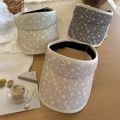 儿童空顶帽 2-10岁女童清新太阳花夏季防晒遮阳户外出游太阳帽子