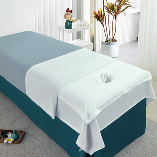 美容院按摩床单床罩单件美容床专用高级感加大带洞巾定制一客一换