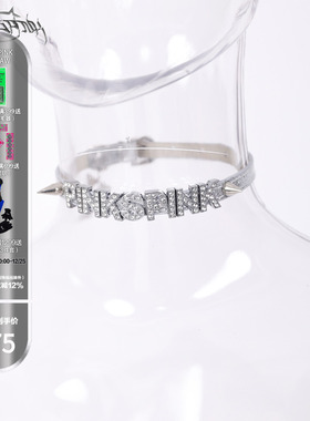 PINKSPINK原创铆钉闪钻朋克项圈