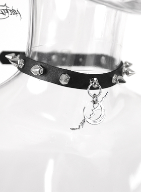 原创电月punk摇滚柳丁颈链项圈