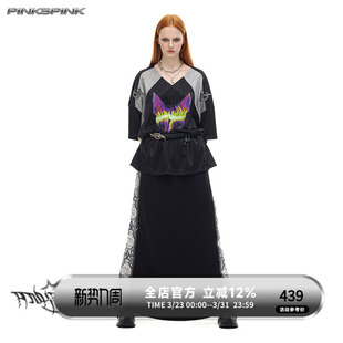 PINKSPINK 2025AW原创电月火焰猫球衣