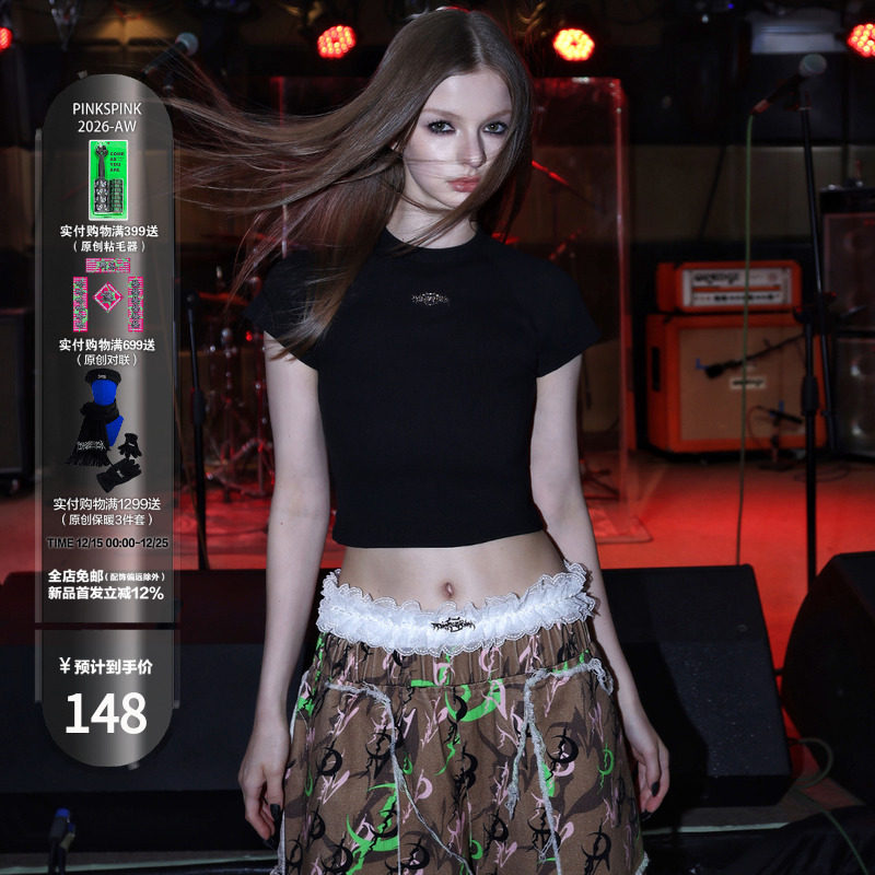 PINKSPINK原创短款辣妹T恤
