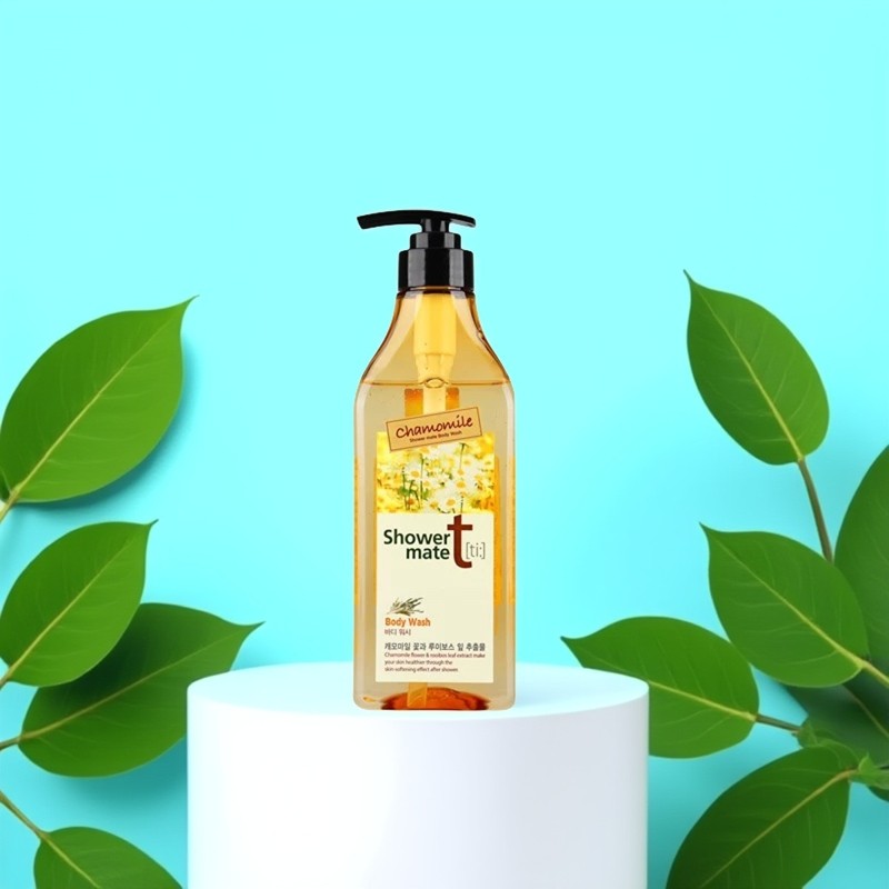 韩国原装进口爱敬KCS香草沐浴露留香家庭装沐浴液男女通用600ml