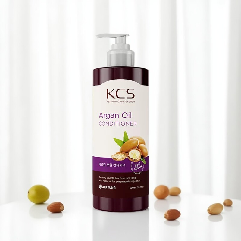 韩国原装进口爱敬KCS盈亮蓬松洗发水受损打结发质滋润顺滑600ml