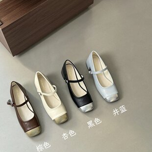 法式玛丽珍单鞋女粗跟平底2026新款秋冬鞋子气质黑色配裙子晚晚鞋