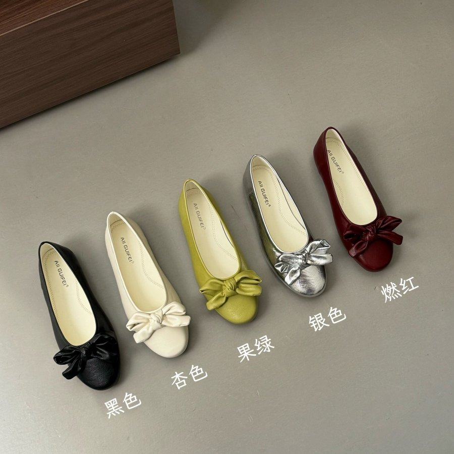 单鞋女低跟温柔风蝴蝶结2026新款小皮鞋平底小香风一脚蹬玛丽珍鞋,女鞋,玛丽珍鞋,淘宝优惠券,粉丝福利购,淘宝优惠卷