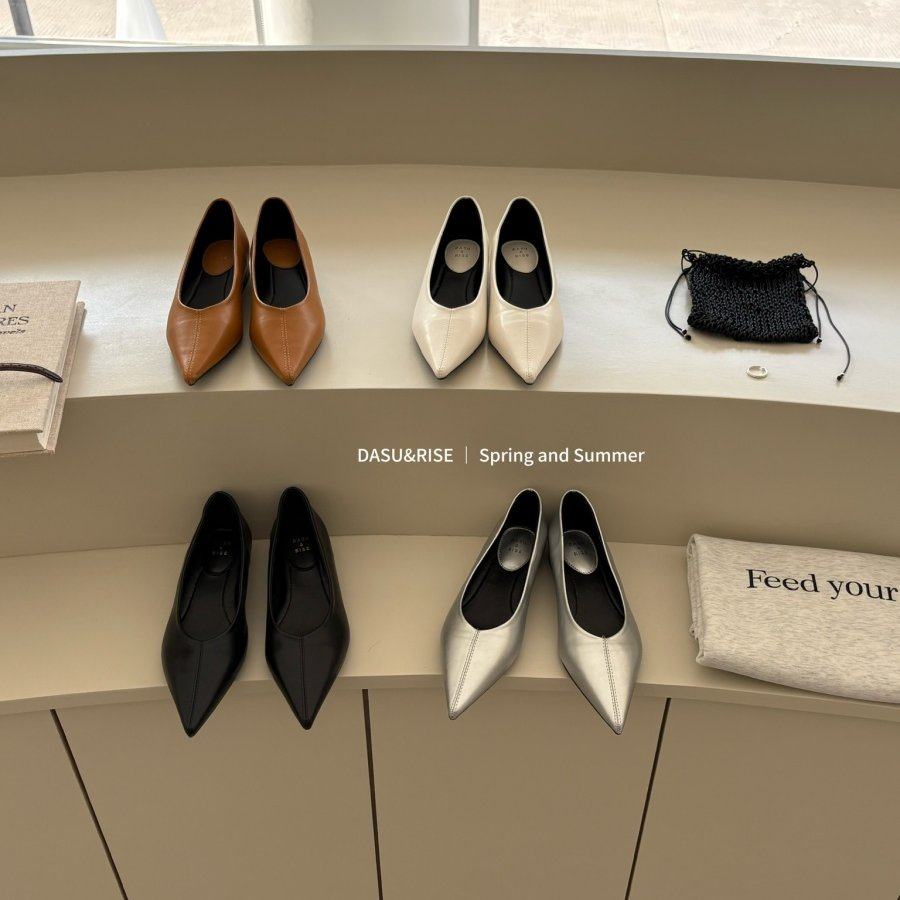 2026新款尖头玛丽珍鞋女简约复古一脚蹬平底单鞋,女鞋,玛丽珍鞋,淘宝优惠券,粉丝福利购,淘宝优惠卷