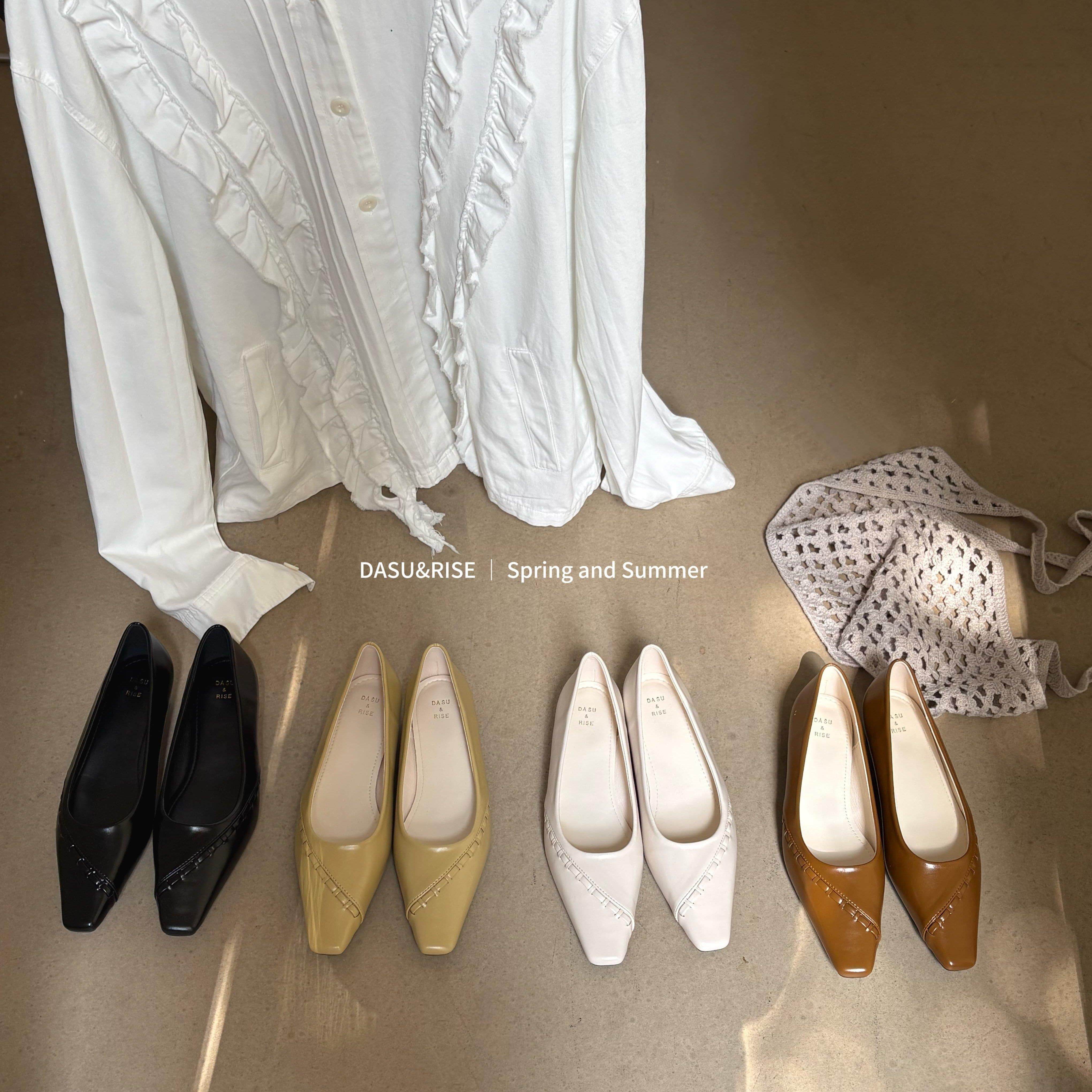 2026春季新款尖头显瘦百搭平底单鞋软底浅口通勤平跟女鞋子