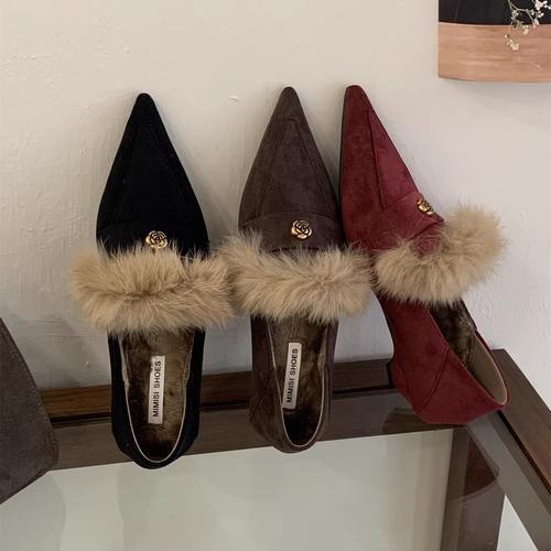 2025年秋冬新款毛毛鞋女