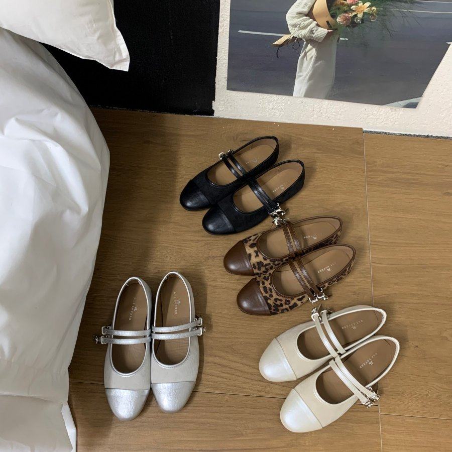 法式复古风一字扣带玛丽珍鞋女平底浅口百搭不累脚单鞋,女鞋,玛丽珍鞋,淘宝优惠券,粉丝福利购,淘宝优惠卷