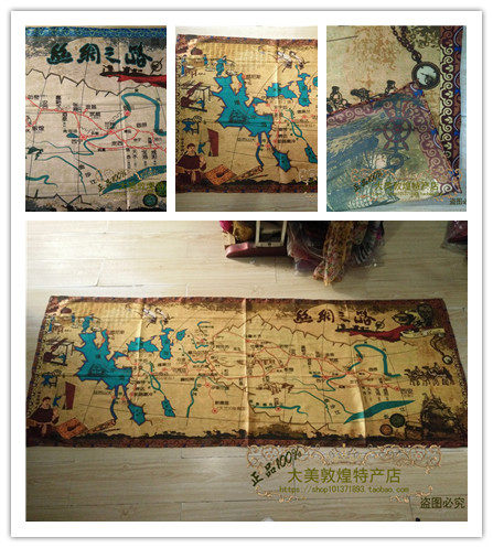 敦煌壁画民族披肩两用丝巾包邮