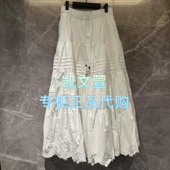 法式 AL31506799 2090现货上新2025夏款 抽绳镂空花边A字半身裙