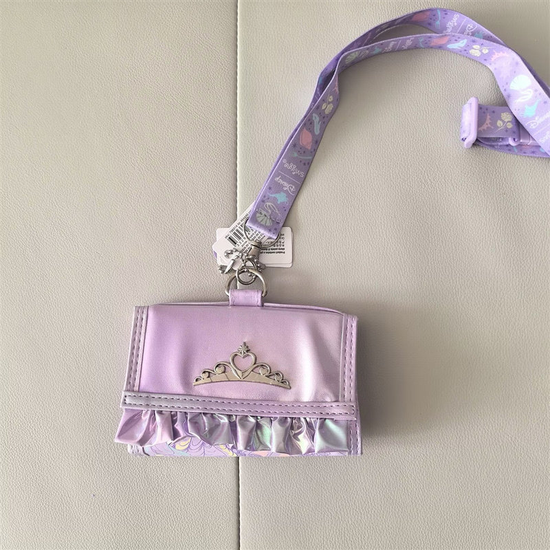 Smiggle卡包紫色七公主我的世界零钱包游戏周边学生男女短款钱夹