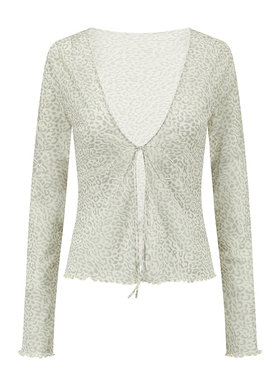 RUI built 26春夏 豹纹网纱开衫