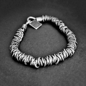 手链 925银 BR536 GOTI 意大利 做旧