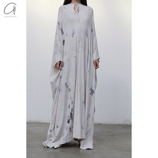 手作 棉 CommonPlace买手店 系带印染连衣裙 Mutedance