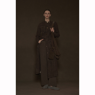 羊毛长外套 系扣修身 40%OFF Mutedance