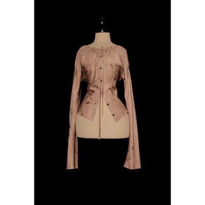 Mutedance 25秋冬 系扣抽绳领衬衫上衣系列 手工 古典