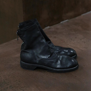 清仓折扣 Guidi 211系列 软马皮后拉链靴 意大利 手工作