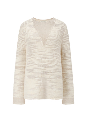 SWAYING 25秋冬 不规则镂空羊驼毛套衫