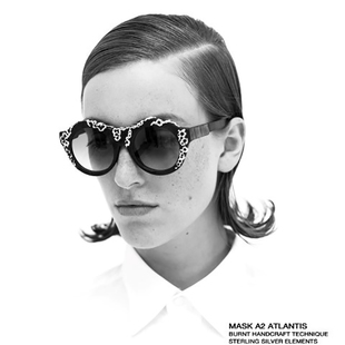 柏林艺术 70%OFF 德国手工 圆形框浮雕太阳眼镜 建筑 KUBORAUM