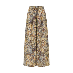 INTO THE EAST 25秋冬 马赛克可塑领丝棉/真丝衬衫 抽绳直筒裤